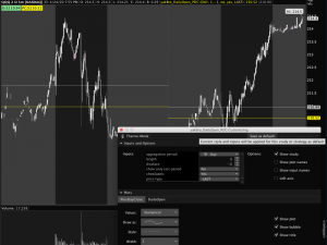 Plot lines Daily Open and Previous Day close